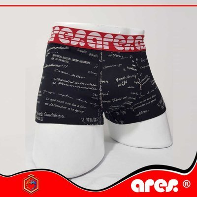 BOXER ARES  NEGRO ESTAMPADO PERU